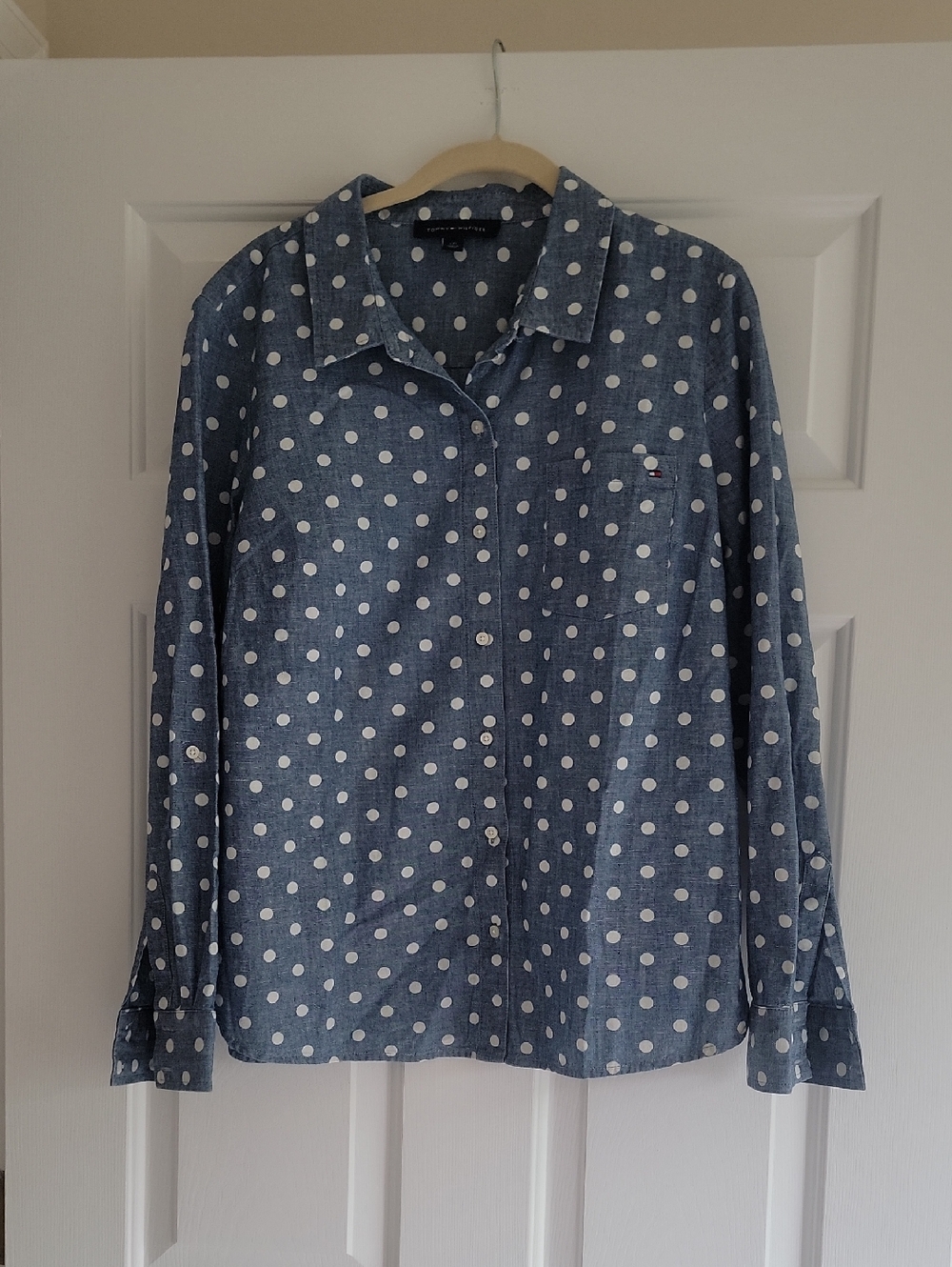 Tommy Hilfiger Blue Polka Dot Shirt